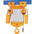 Electric chain hoist with single or double chain